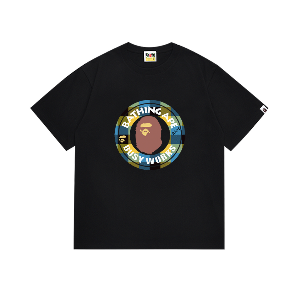 Bathing Shark and ape head print T-Shirt NextBlock