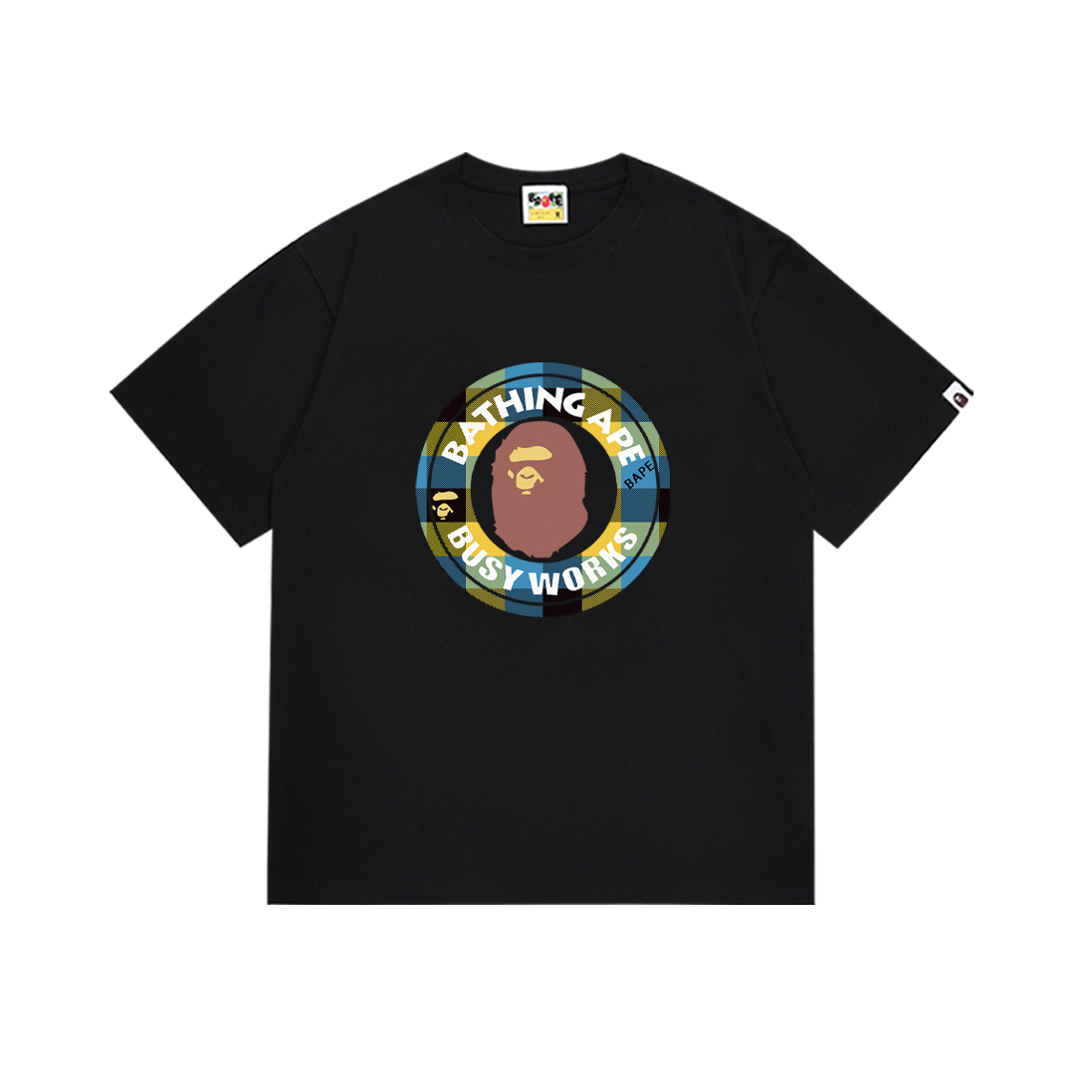 Bathing Shark and ape head print T-Shirt NextBlock