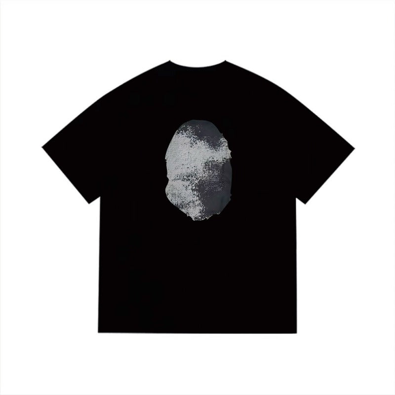 Bathing Shark and ape head print T Shirts NextBlock