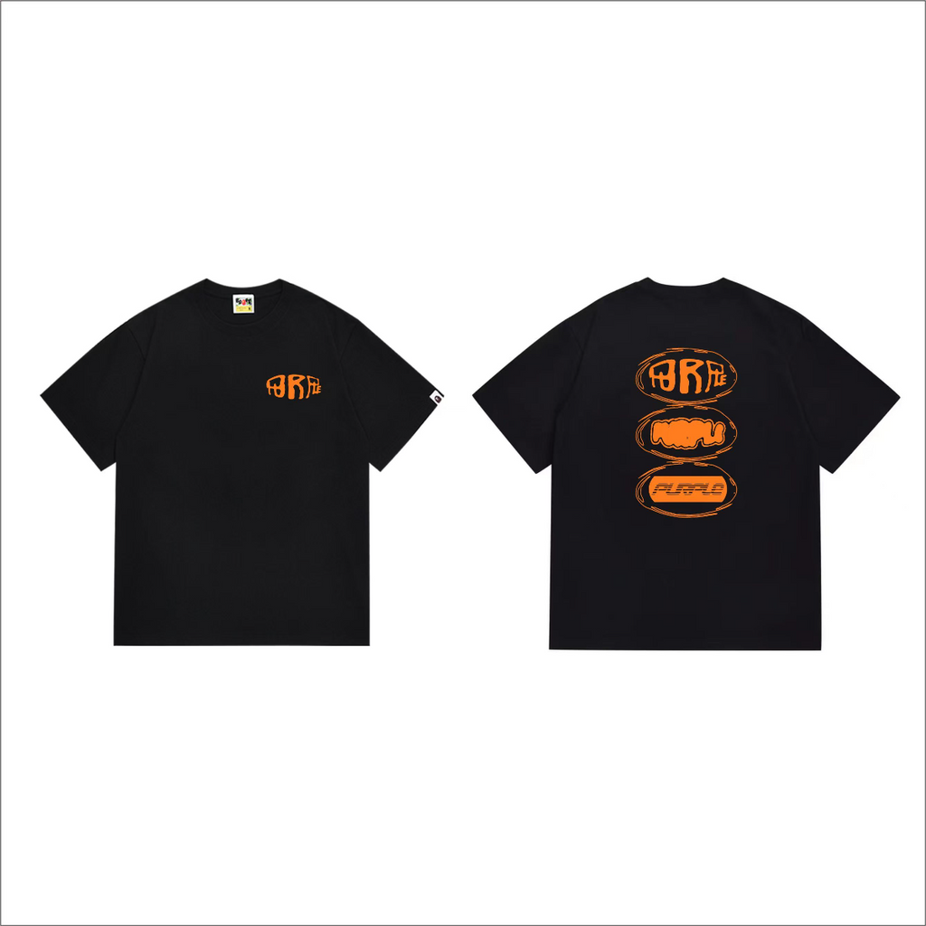 Bathing Shark and ape head print T-Shirt NextBlock