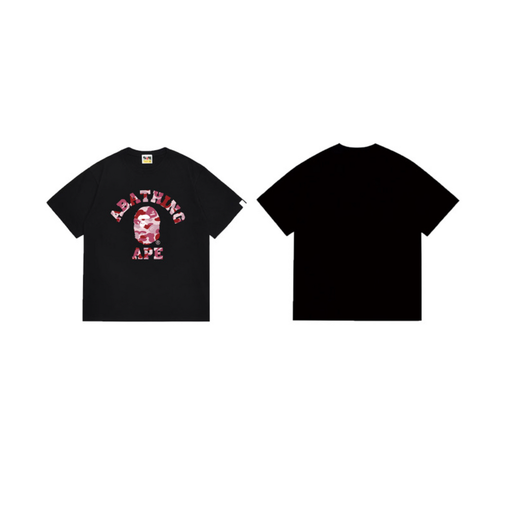 Bathing Shark and ape head print T-Shirt NextBlock
