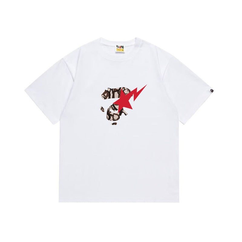Bathing Shark and ape head print T Shirts NextBlock