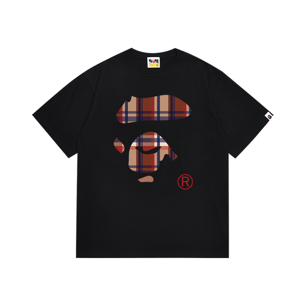 Bathing Shark and ape head print T-Shirt NextBlock
