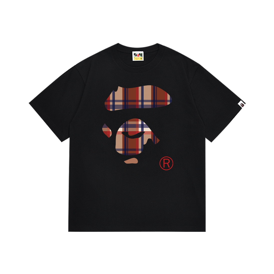 Bathing Shark and ape head print T-Shirt NextBlock