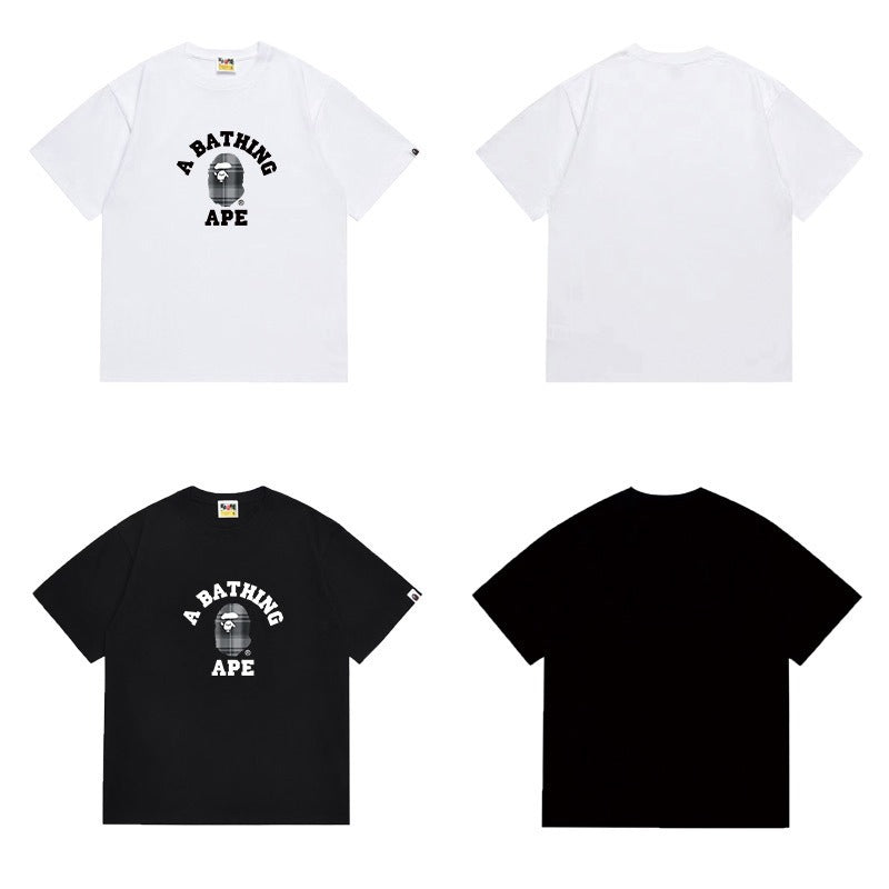 Bathing Shark and ape head print T Shirts NextBlock