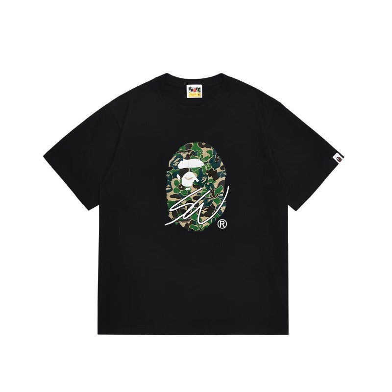 Bathing Shark and ape head print T Shirts NextBlock