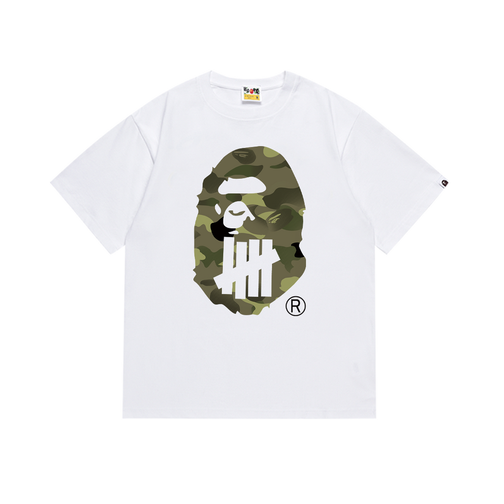 Bathing Shark and ape head print T-Shirt NextBlock