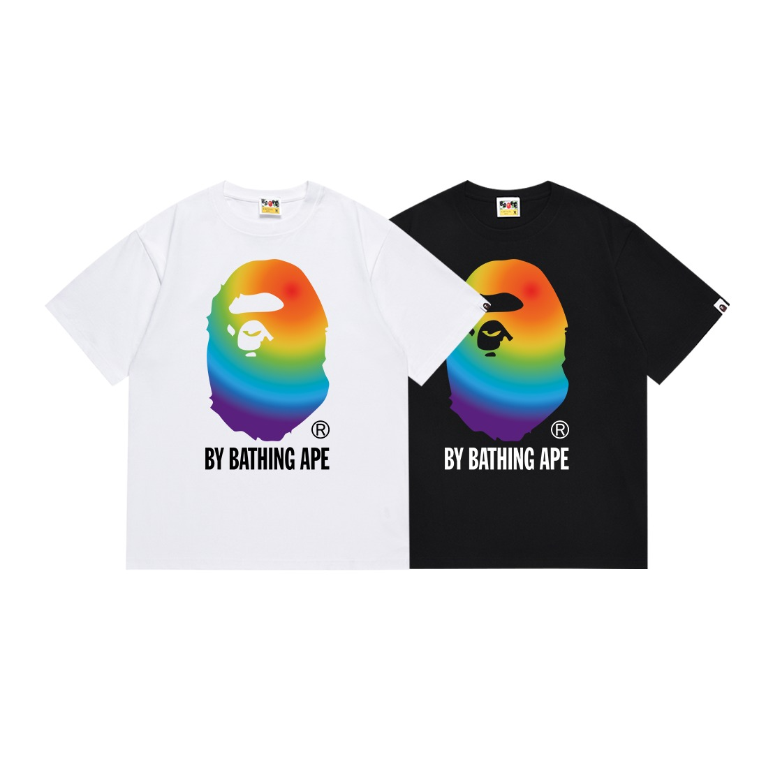 Bathing Shark and ape head print T Shirts NextBlock
