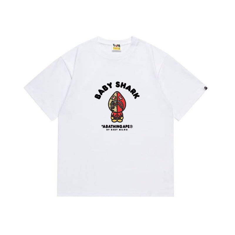 Bathing Shark and ape head print T Shirts NextBlock