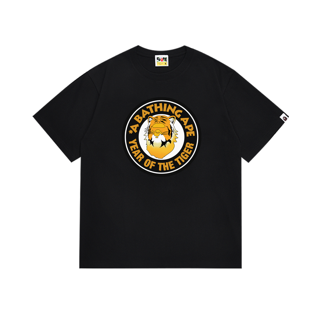Bathing Shark and ape head print T-Shirt NextBlock