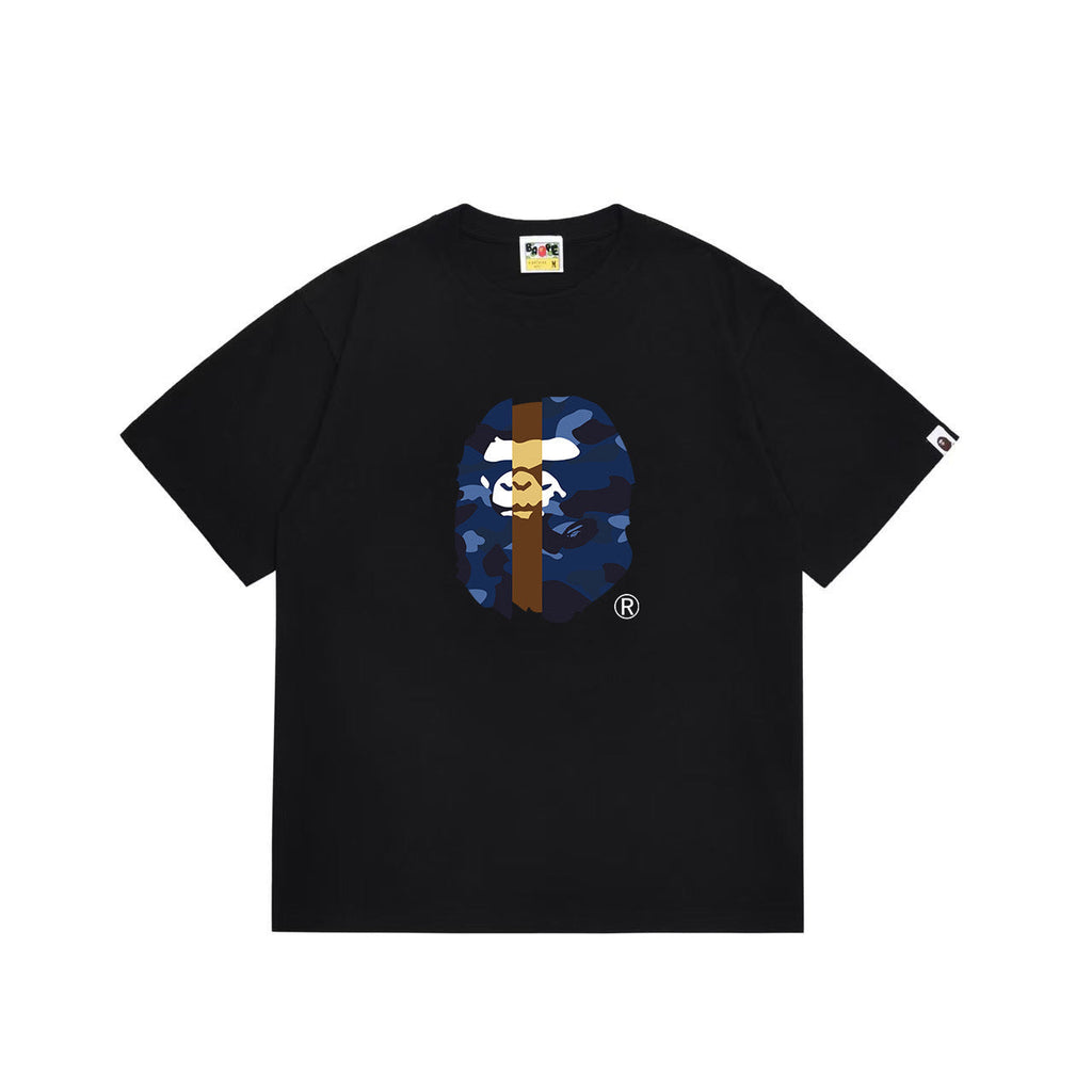 Bathing Shark and ape head print T Shirts NextBlock
