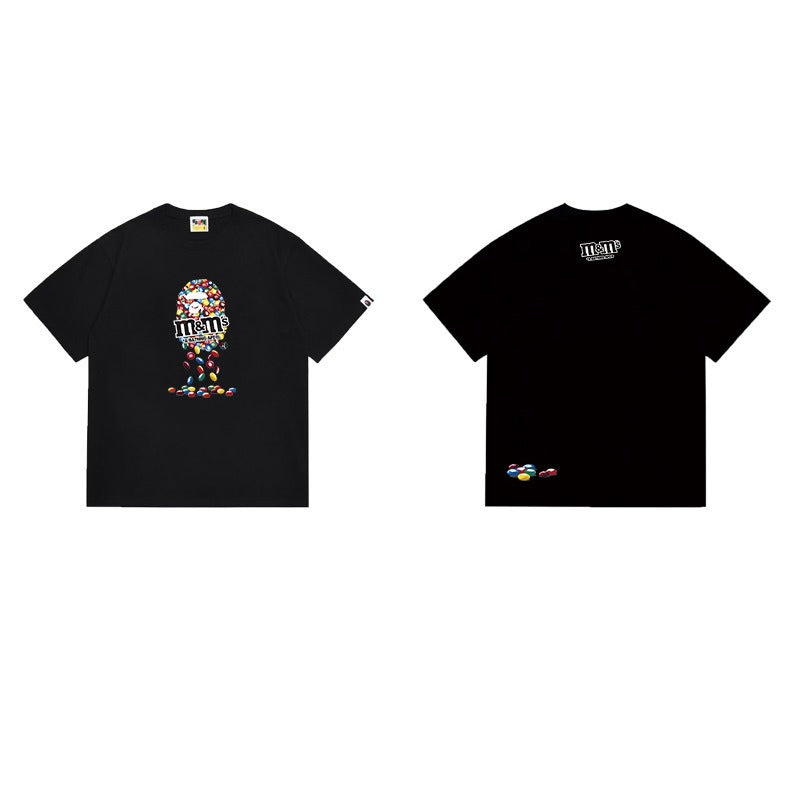 Bathing Shark and ape head print T Shirts NextBlock
