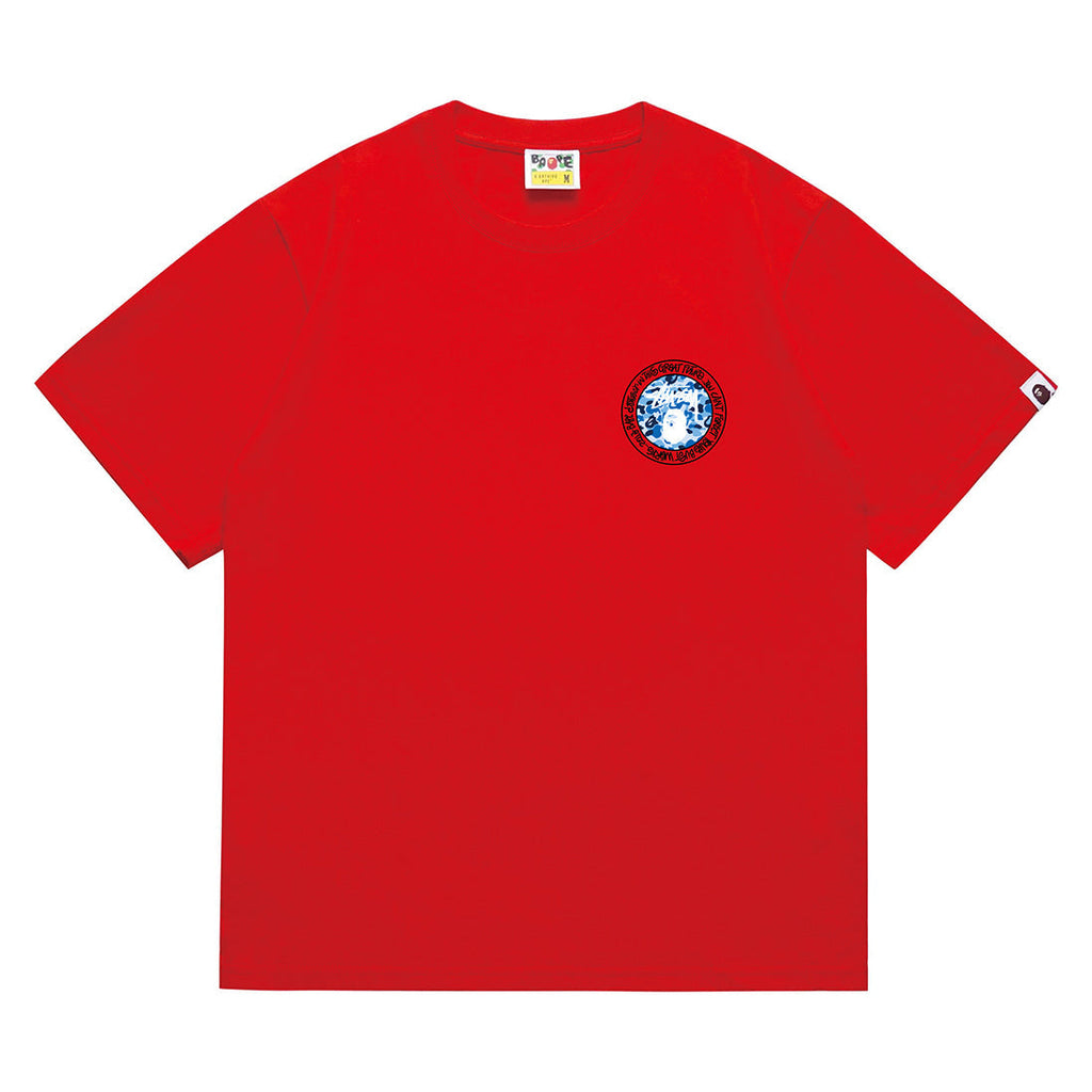 Bathing Shark and ape head print T-Shirt NextBlock