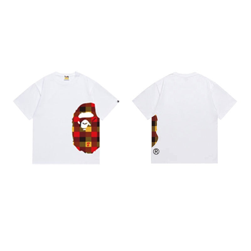 Bathing Shark and ape head print T Shirts NextBlock