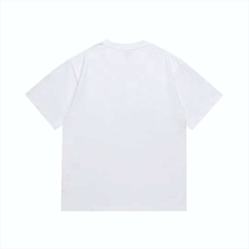 Bathing Shark and ape head print T-Shirt NextBlock