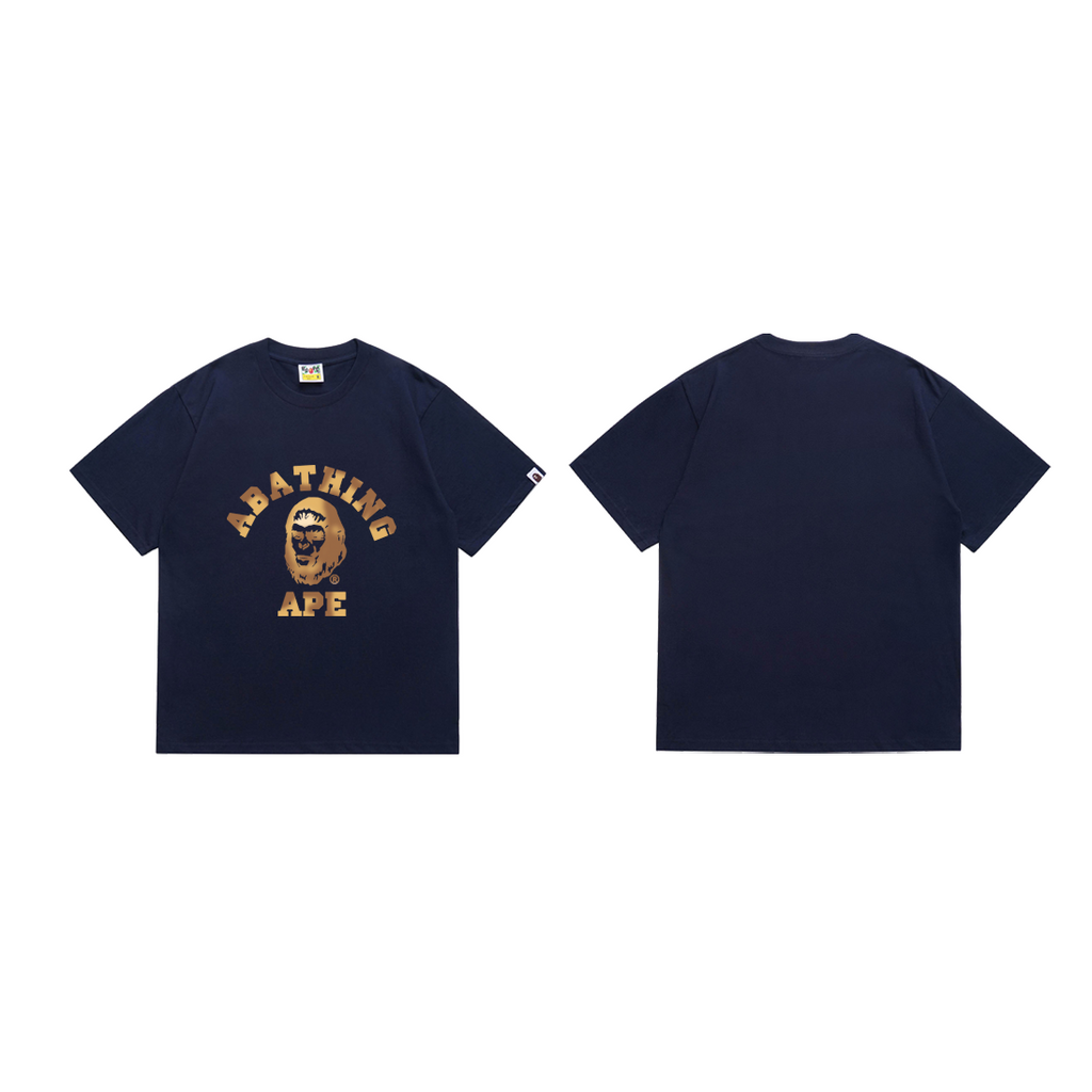 Bathing Shark and ape head print T-Shirt NextBlock