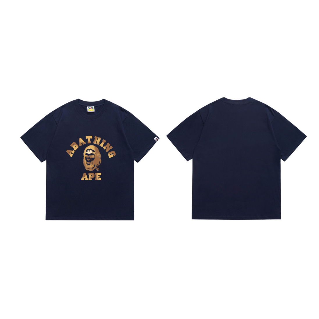 Bathing Shark and ape head print T-Shirt NextBlock