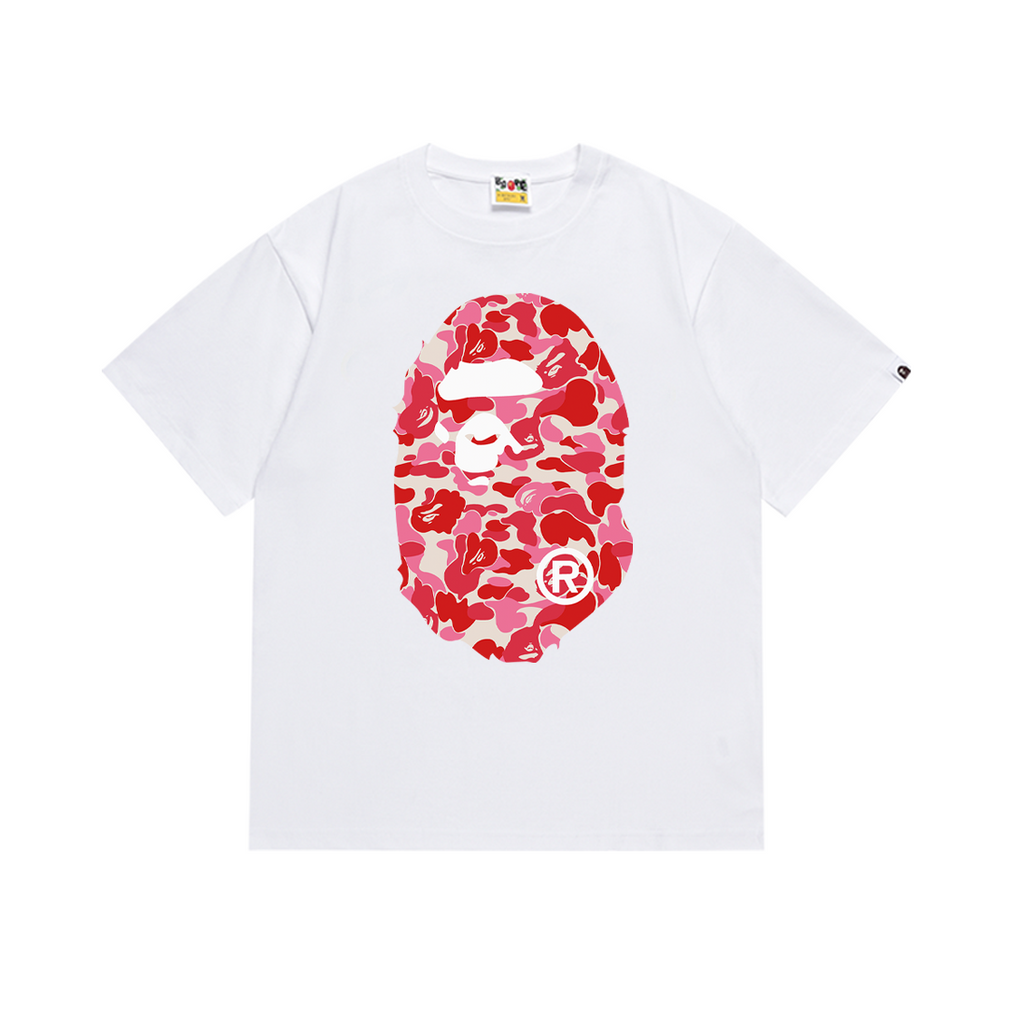 Bathing Shark and ape head print T-Shirt NextBlock