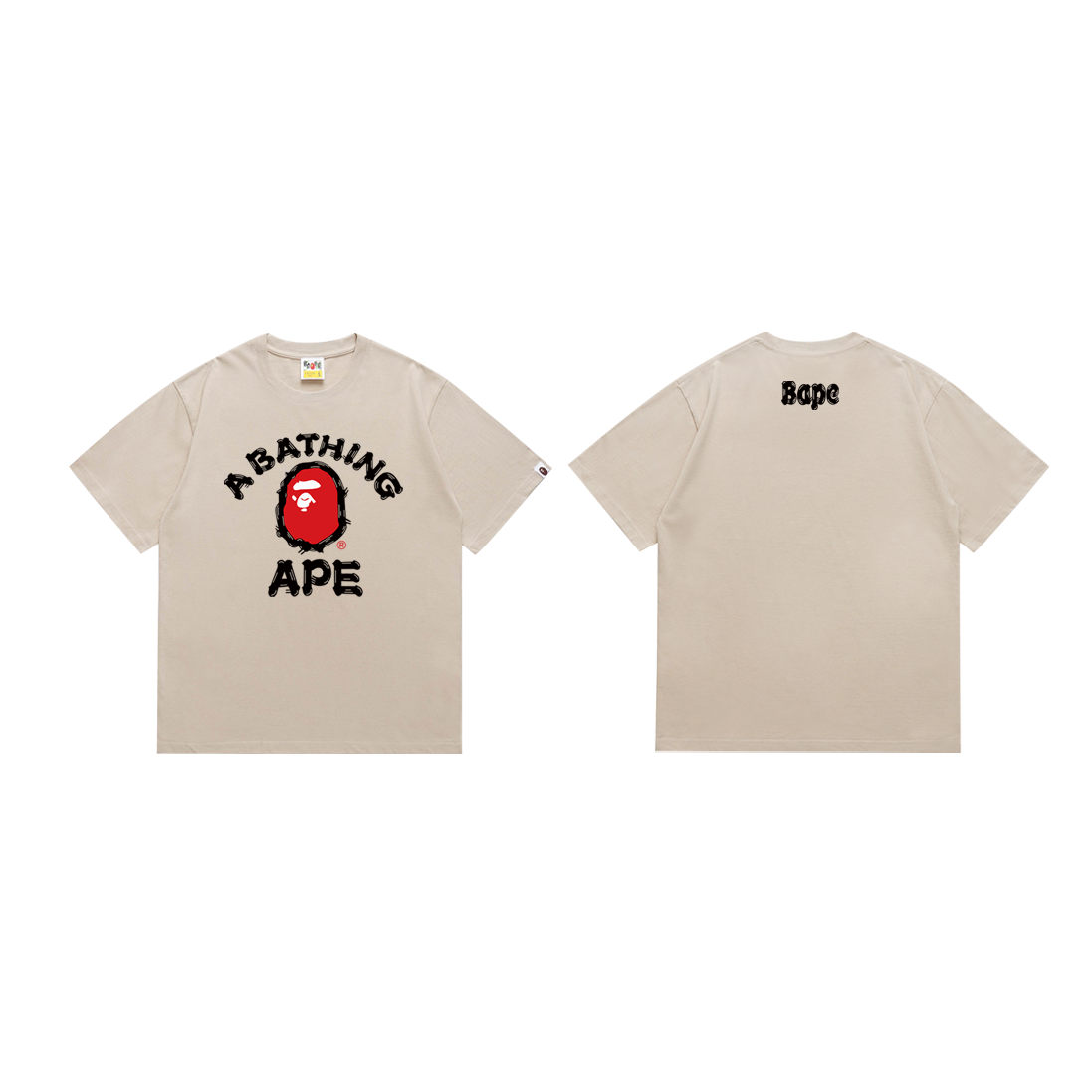Bathing Shark and ape head print T-Shirt NextBlock