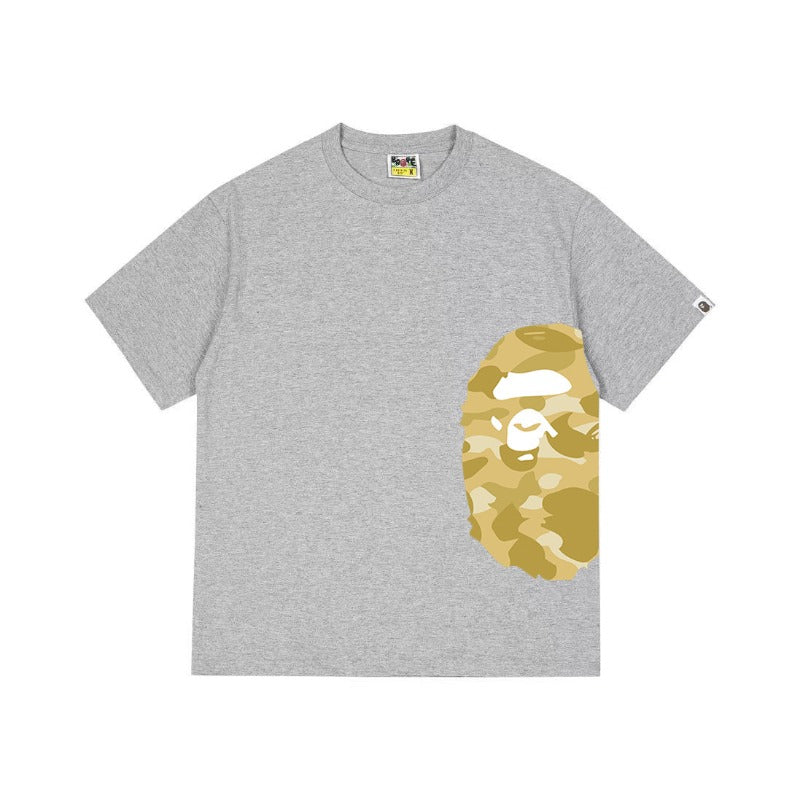 Bathing Shark and ape head print T Shirts NextBlock