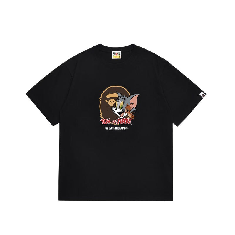 Bathing Shark and ape head print T Shirts NextBlock