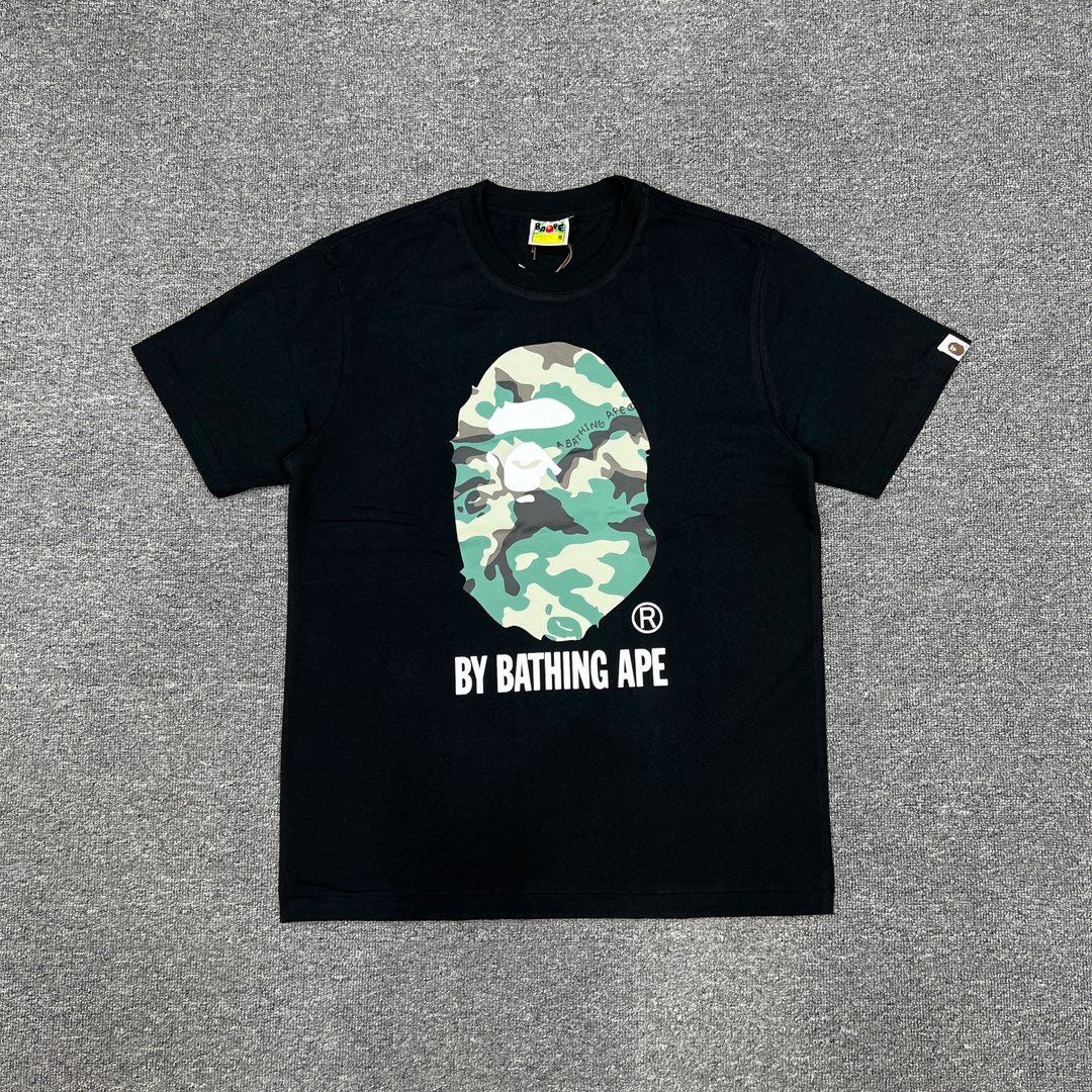 Bathing Shark and ape head print T-Shirt NextBlock