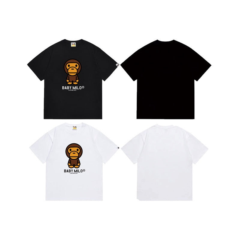 Bathing Shark and ape head print T Shirts NextBlock