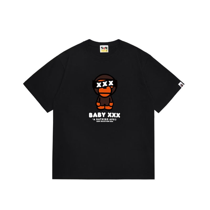 Bathing Shark and ape head print T Shirts NextBlock