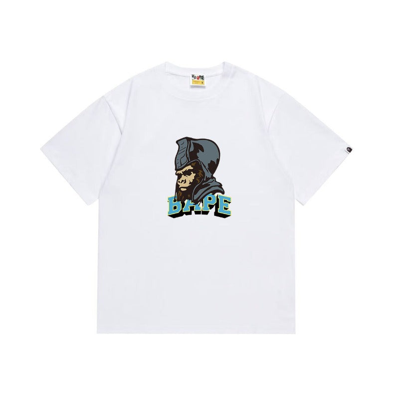Bathing Shark and ape head print T Shirts NextBlock