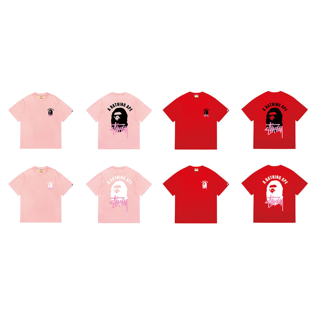 Bathing Shark and ape head print T-Shirt NextBlock