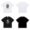 Bathing Shark and ape head print T Shirts NextBlock