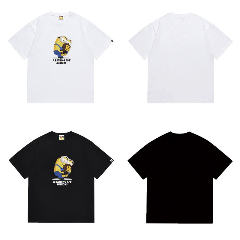 Bathing Shark and ape head print T Shirts NextBlock