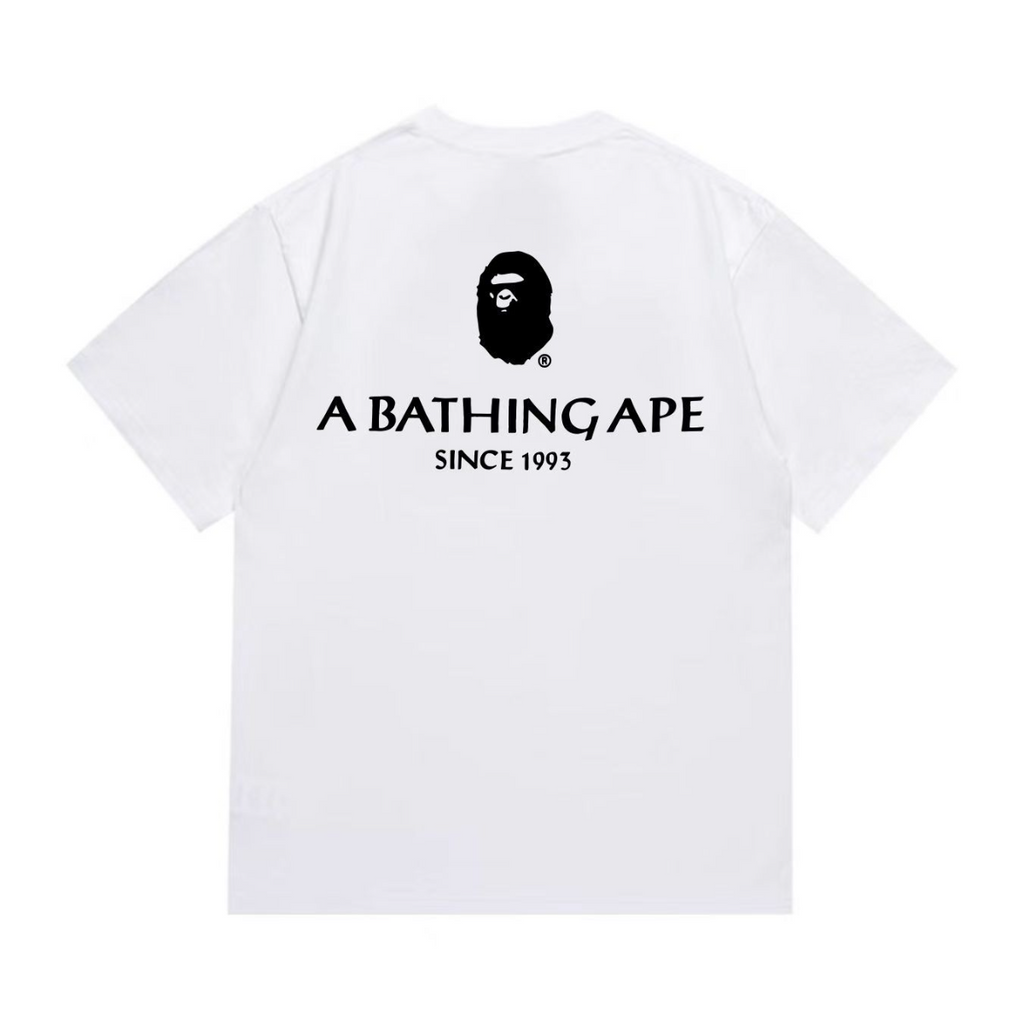 Bathing Shark and ape head print T-Shirt NextBlock