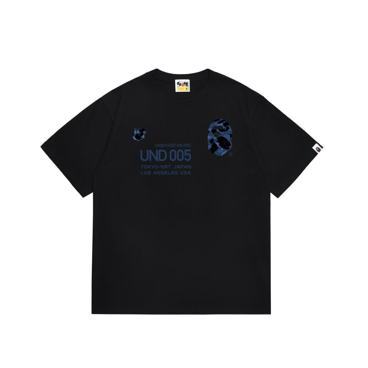 Bathing Shark and ape head print T-Shirt NextBlock
