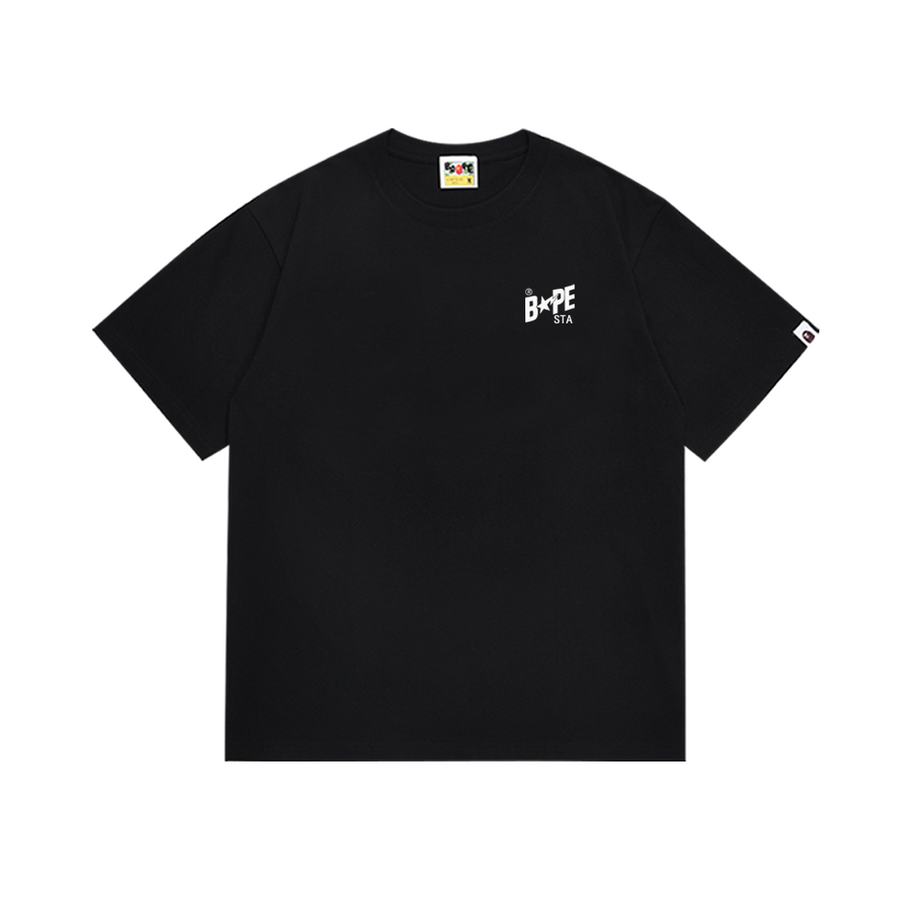 Bathing Shark and ape head print T-Shirt NextBlock