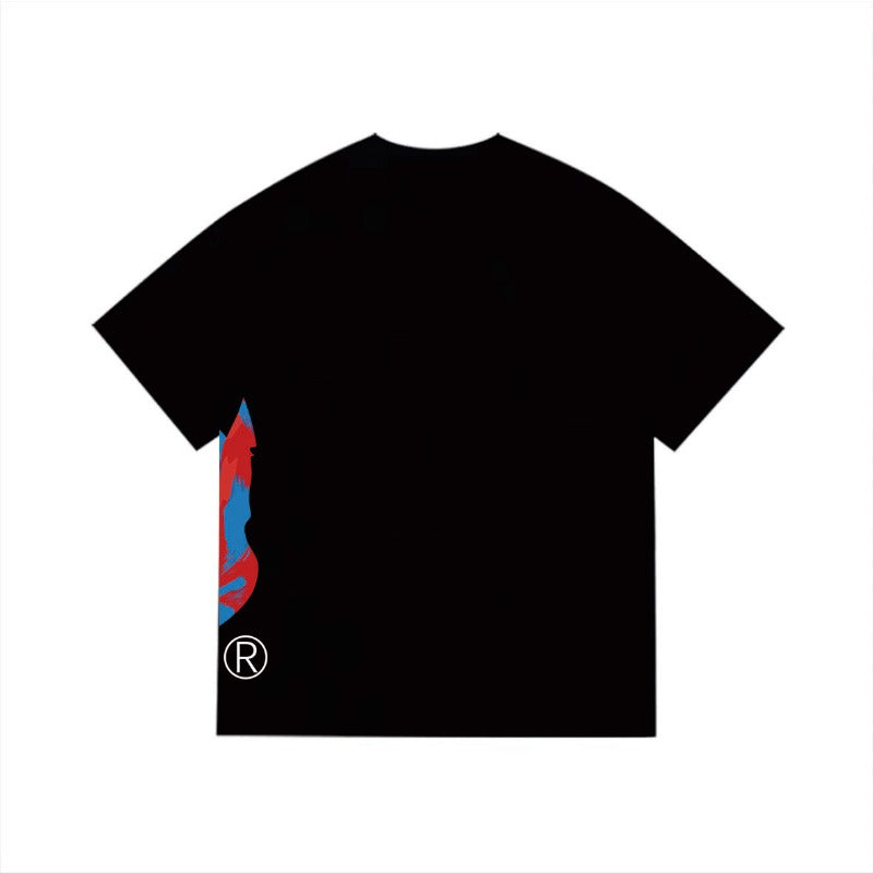Bathing Shark and ape head print T Shirts NextBlock