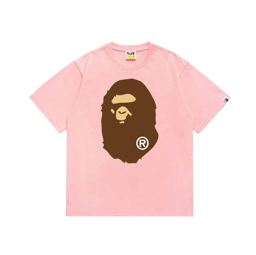 Bathing Shark and ape head print T-Shirt NextBlock