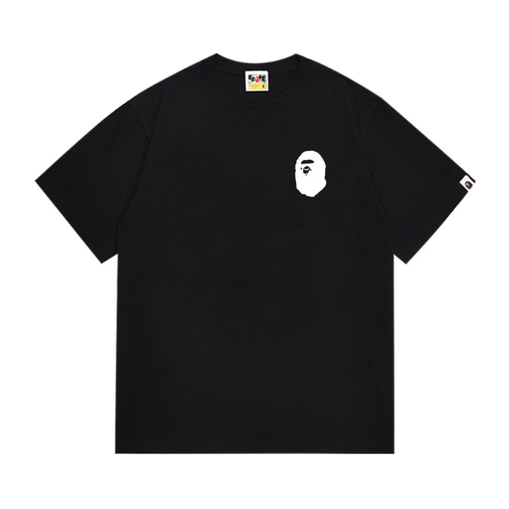 Bathing Shark and ape head print T-Shirt NextBlock