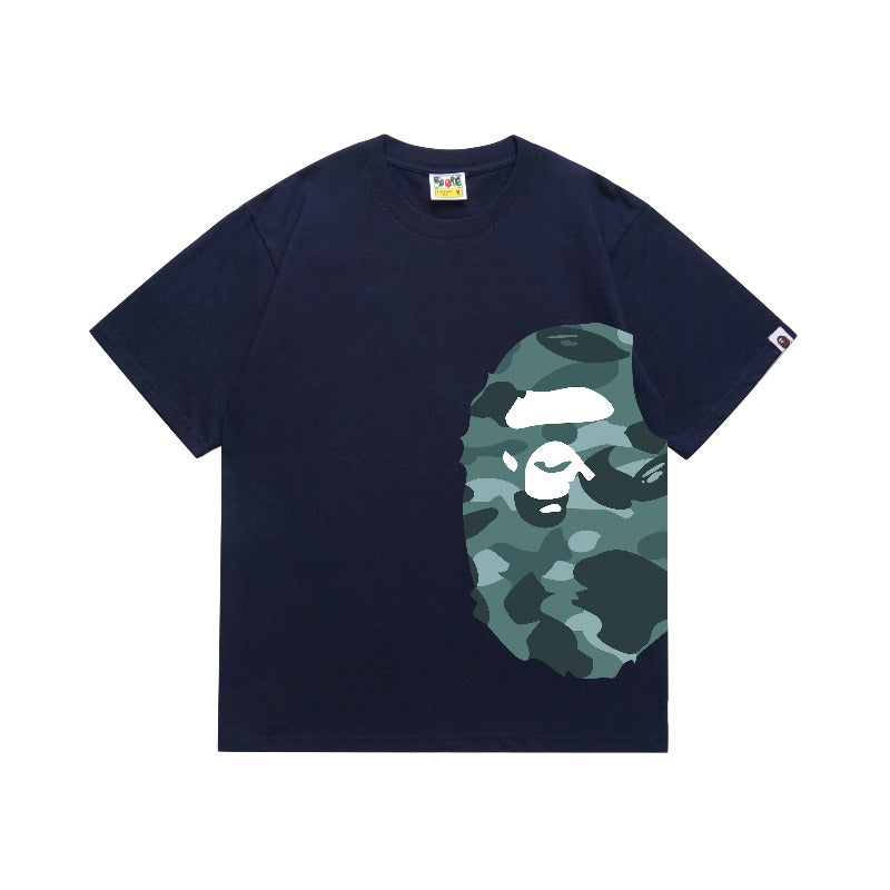 Bathing Shark and ape head print T Shirts NextBlock