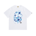 Bathing Shark and ape head print T-Shirt NextBlock