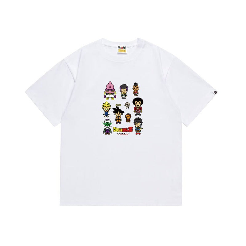 Bathing Shark and ape head print T Shirts NextBlock