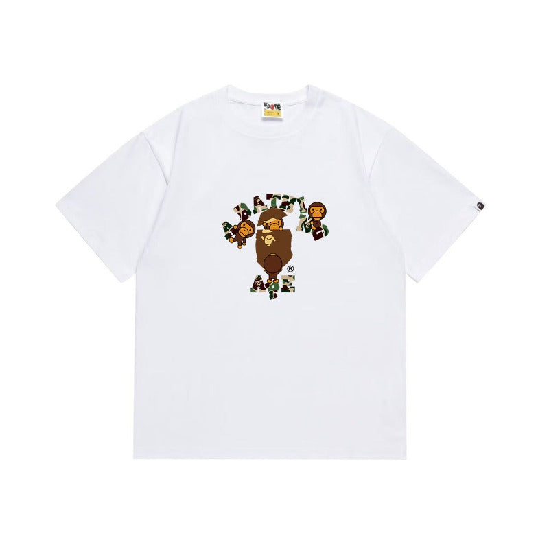 Bathing Shark and ape head print T Shirts NextBlock