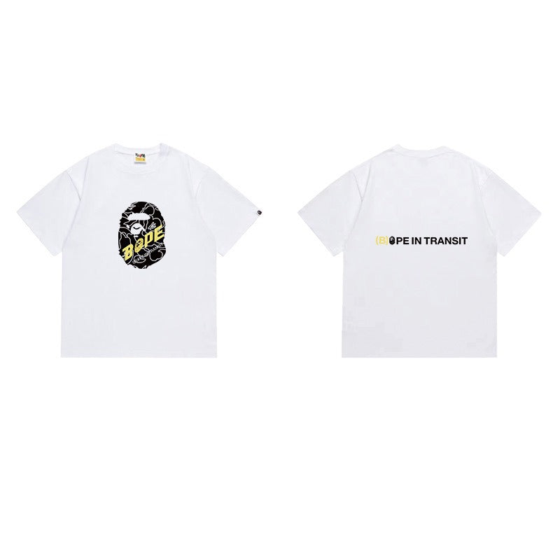 Bathing Shark and ape head print T Shirts NextBlock
