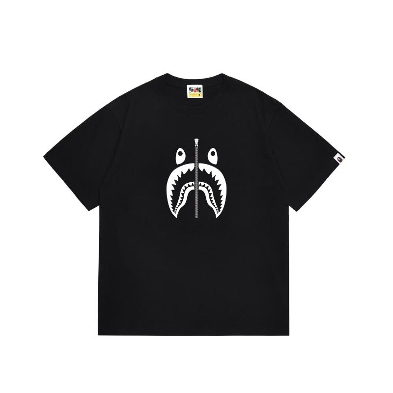 Bathing Shark and ape head print T Shirts NextBlock