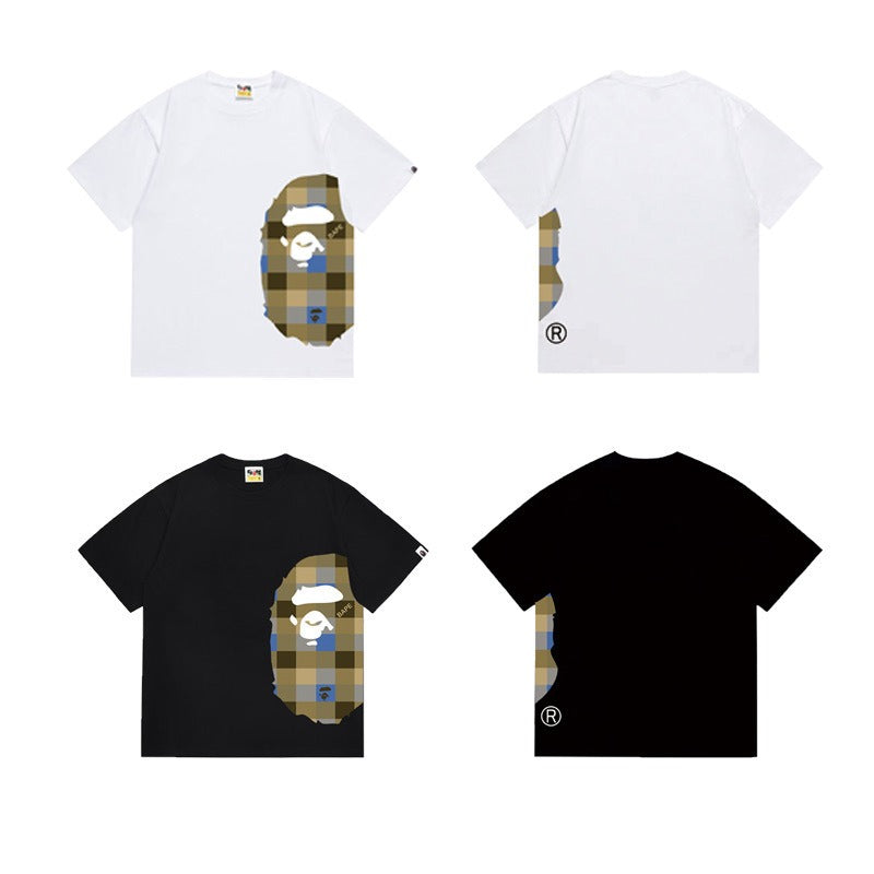 Bathing Shark and ape head print T Shirts NextBlock