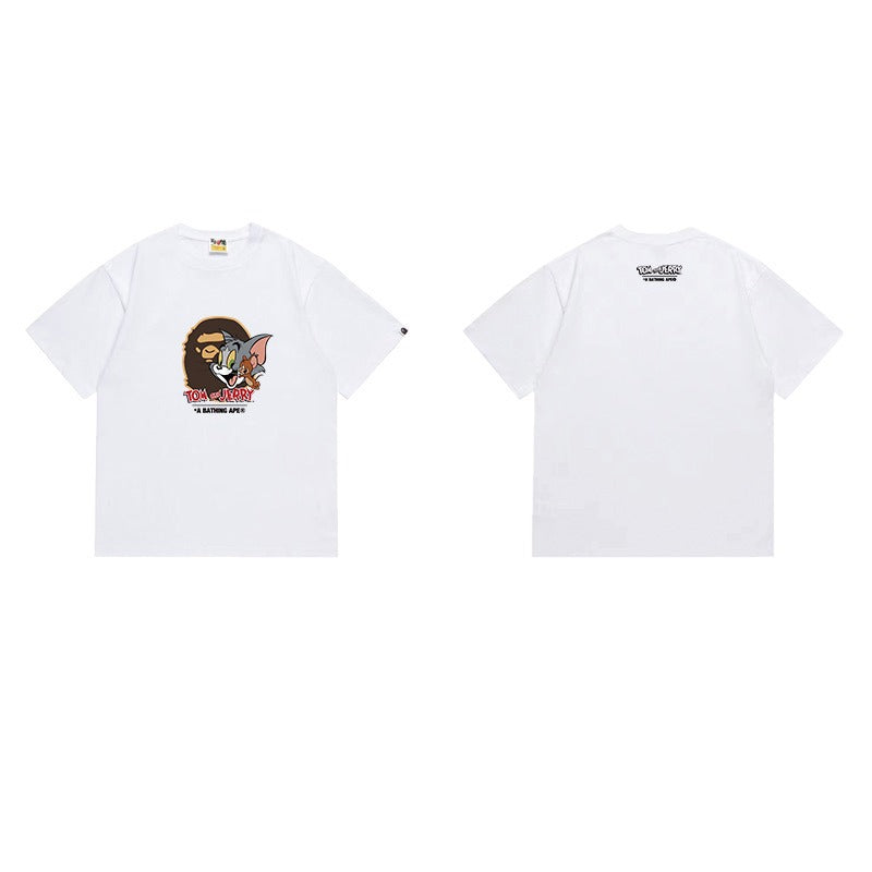 Bathing Shark and ape head print T Shirts NextBlock