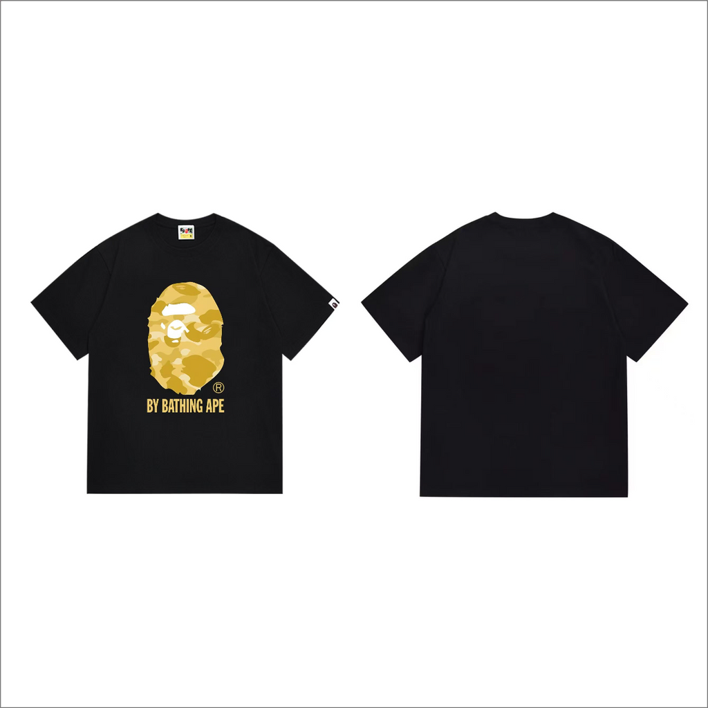 Bathing Shark and ape head print T-Shirt NextBlock