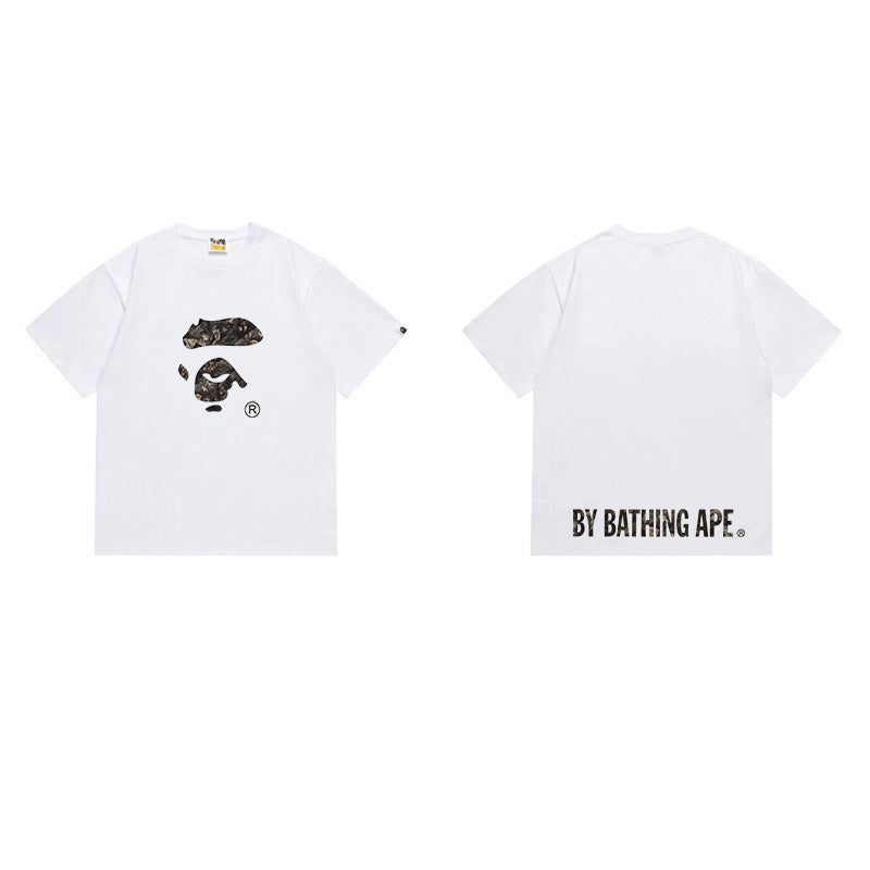 Bathing Shark and ape head print T Shirts NextBlock