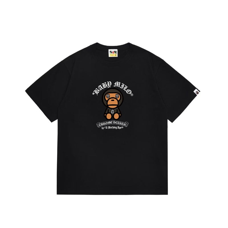 Bathing Shark and ape head print T Shirts NextBlock