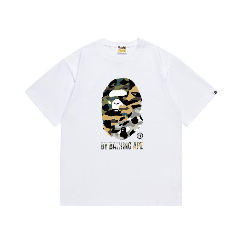 Bathing Shark and ape head print T Shirts NextBlock